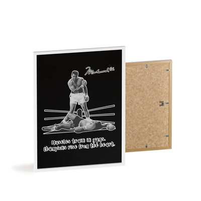 Boxing Inspired Wall Art Poster with Wooden Frame - Muhammad Ali 