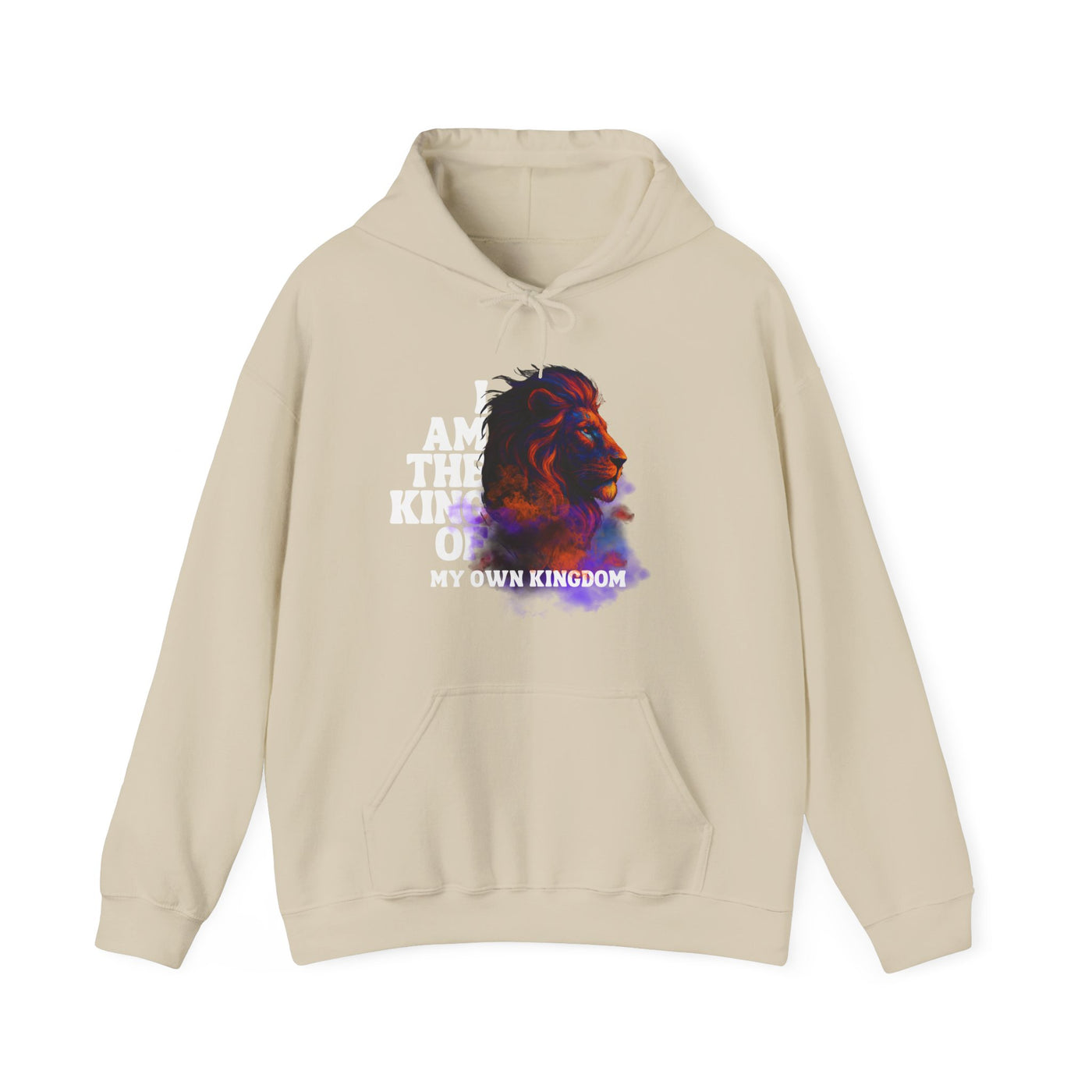 Inspirational Lion Hoodie "i am the king of my kingdom"