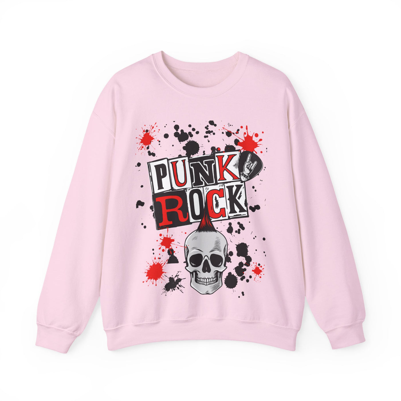 Punk Rock Crewneck Sweatshirt, Casual Streetwear Gift, Music Lover Apparel, Fall Fashion Layer, Unique Graphic Sweater