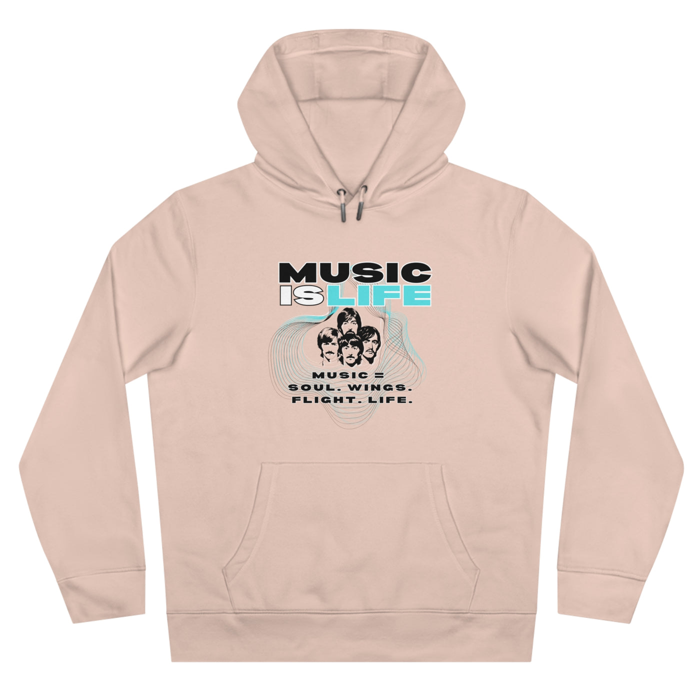 Beatles Music Is Life King Hooded Sweatshirt | Perfect for music lovers