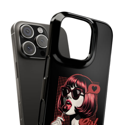 Retro Girl Snap Case Handyhülle