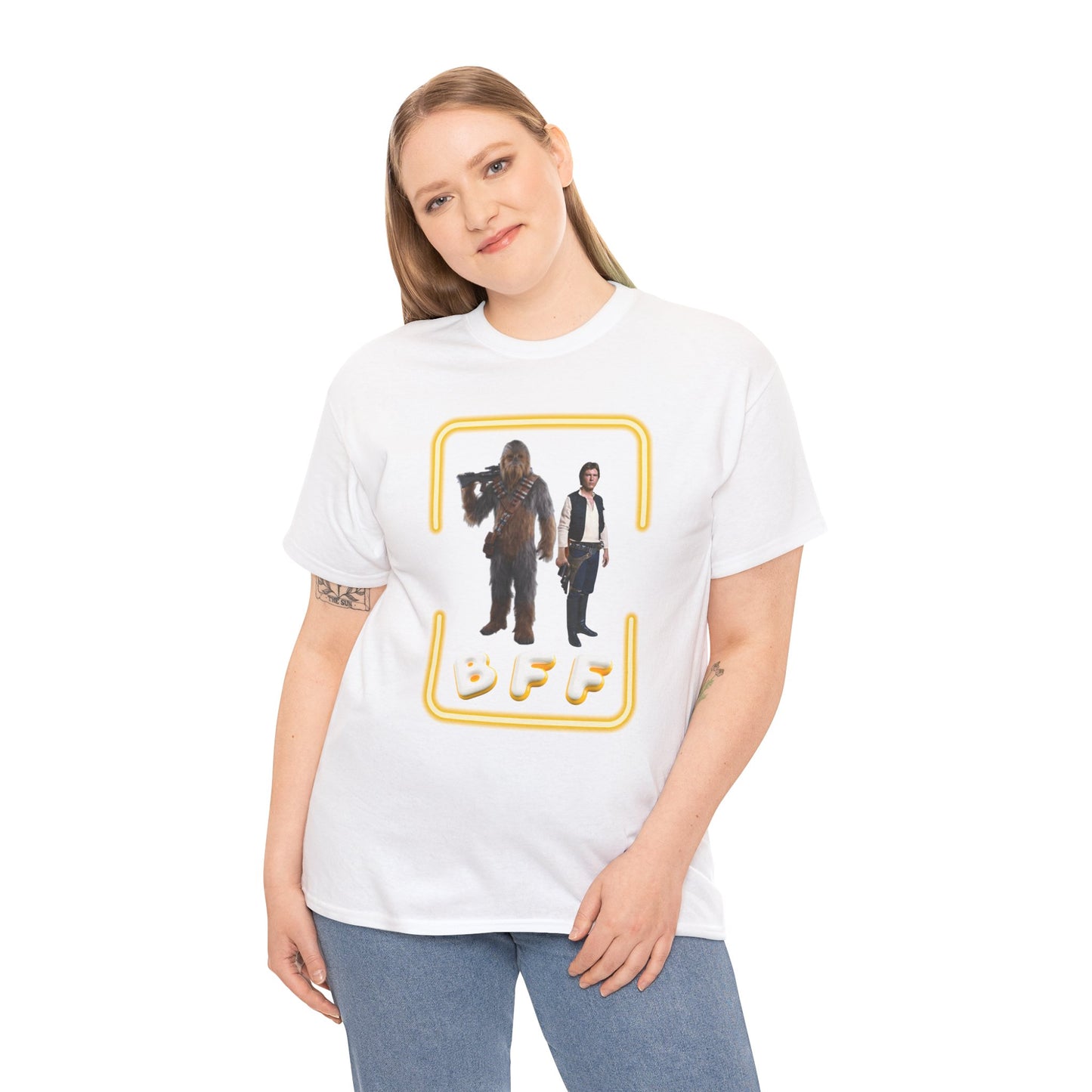 BFF Chewbacca & Han Solo Unisex Heavy Cotton Shirt