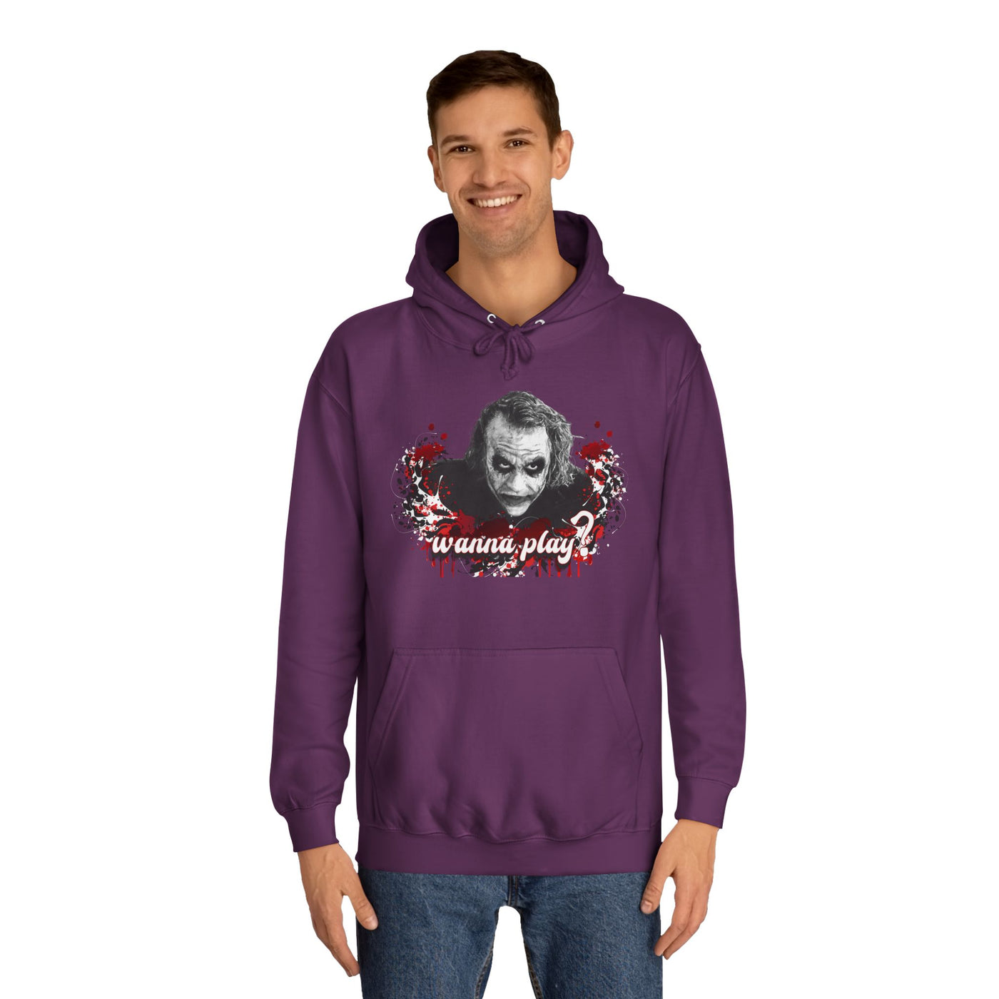 Joker "wanna play" college hoodie