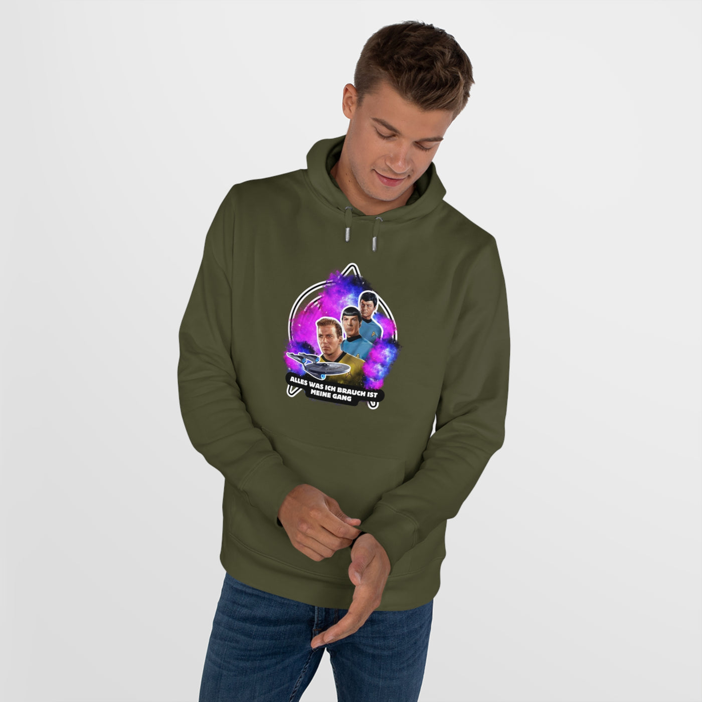 Hoodie Sweatshirt - Star trek "alles was ich brauch ist meine Gang"