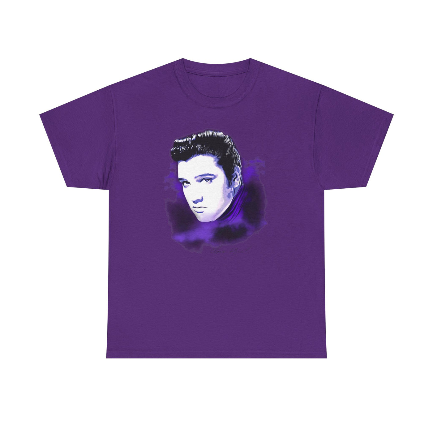Elvis Portrait Unisex Heavy Cotton Tee - Retro Music Fan Gift
