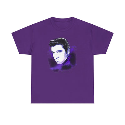 Elvis Portrait Unisex Heavy Cotton Tee - Retro Music Fan Gift