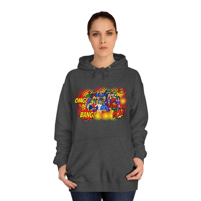 Superhero Graphic Hoodie, Unisex College Sweatshirt, Marvel DC Fans Apparel, Comic Book Lover Gift, Fun Cosplay Outfit