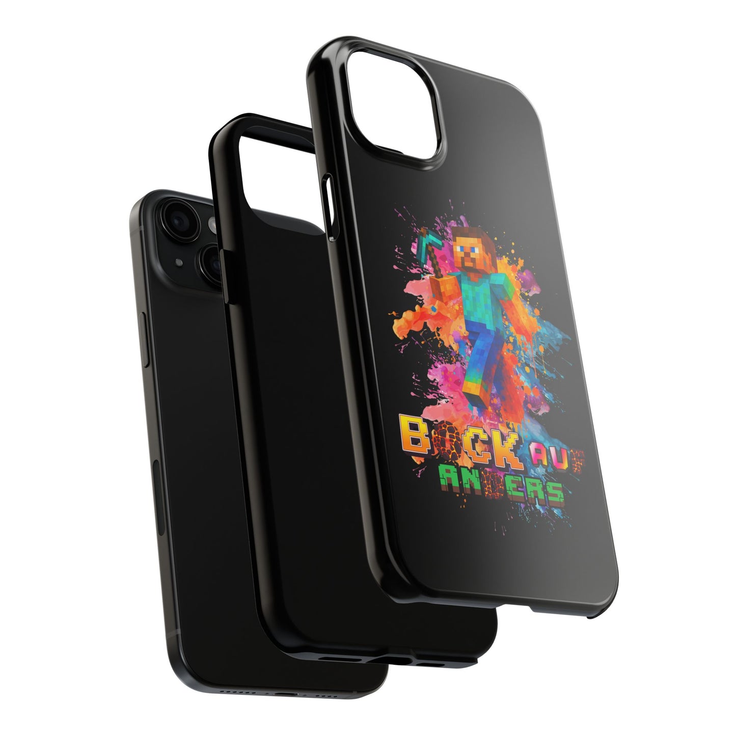 Minecraft Inspired Tough Phone Case - Handyhülle  "Bock auf anders" Colorful Gamer Design