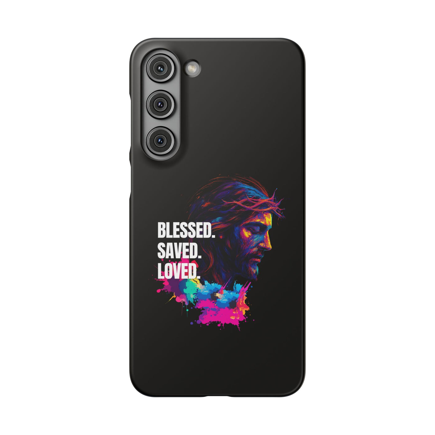 Blessed Saved loved - Snap Case - Jesus