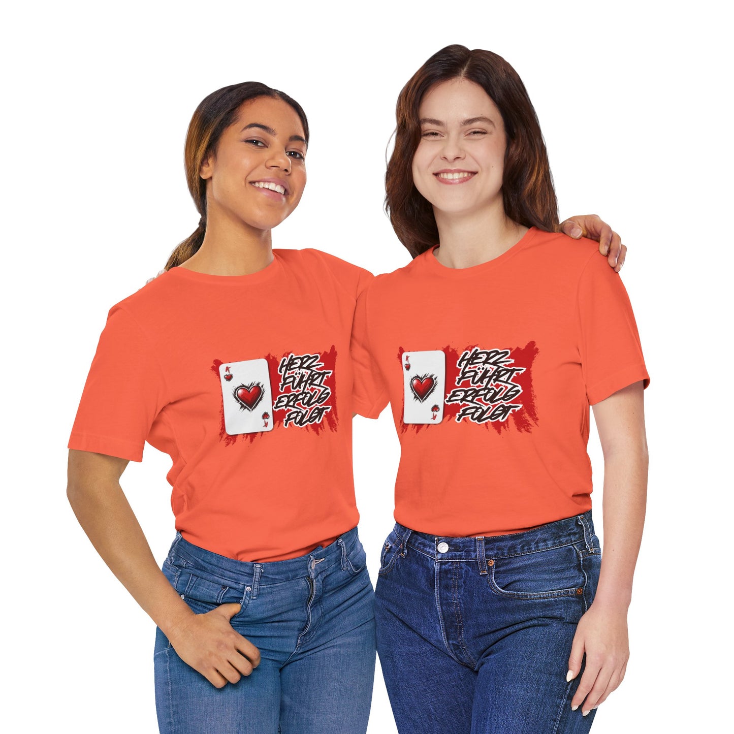 Herz führt Erfolg folgt- T shirt