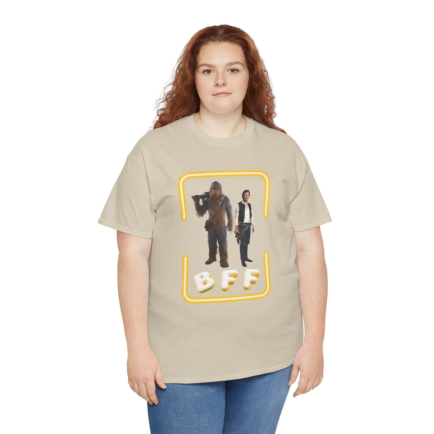BFF Chewbacca &amp; Han Solo Unisex Heavy Cotton Shirt