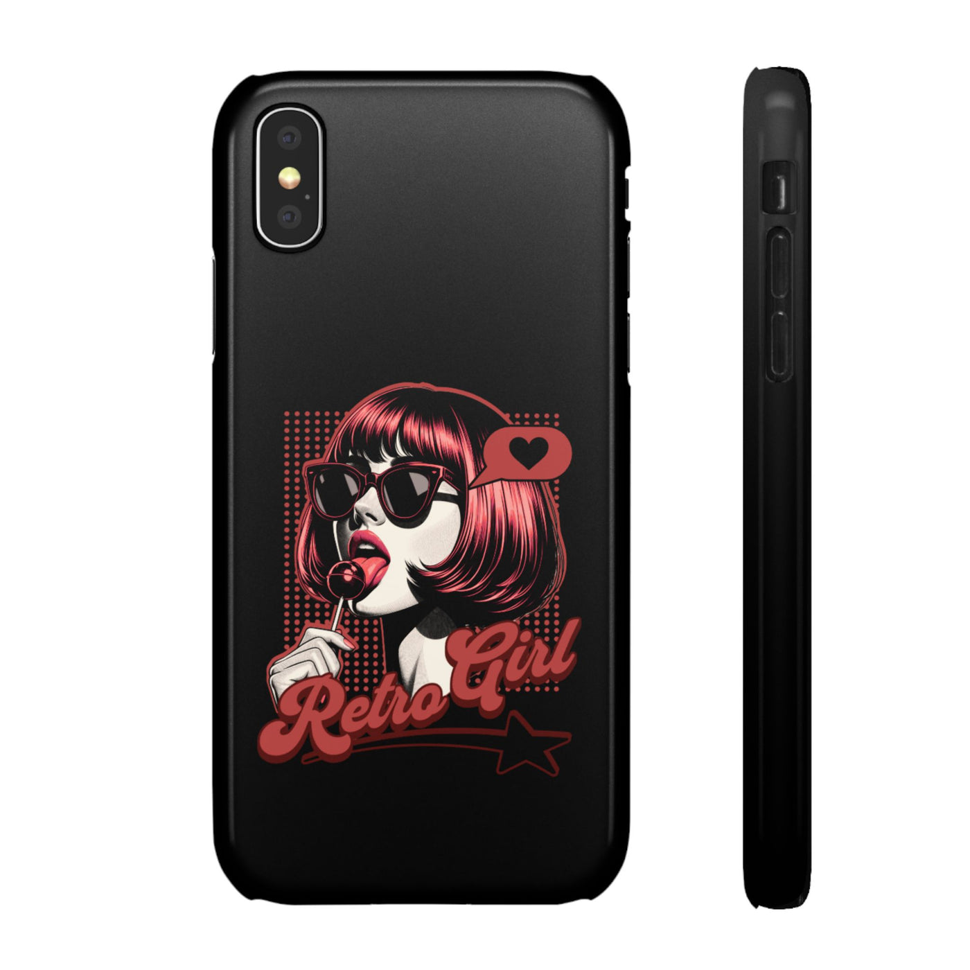 Retro Girl Snap Case Handyhülle