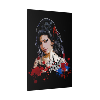 Amy Winehouse Art Canvas - Stretched Wall Decor with Signature