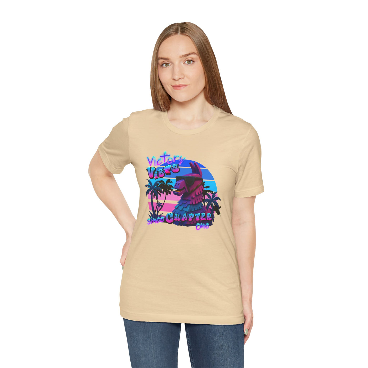 Retro Fortnite Vibe Unisex Short Sleeve Tee - 'Victory' Chapter One Graphic