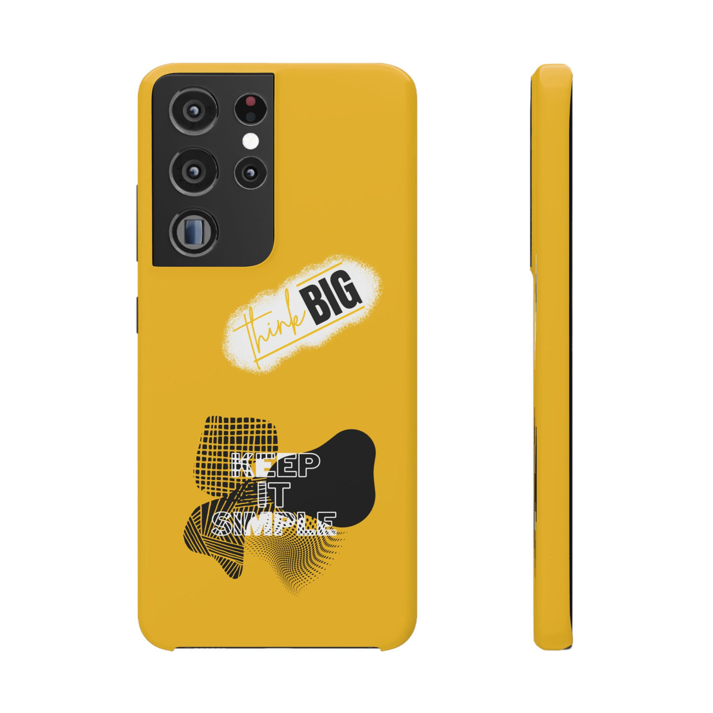 Handyhülle gelbe - Yellow Snap Case - 'Think BIG' for Motivated Individuals
