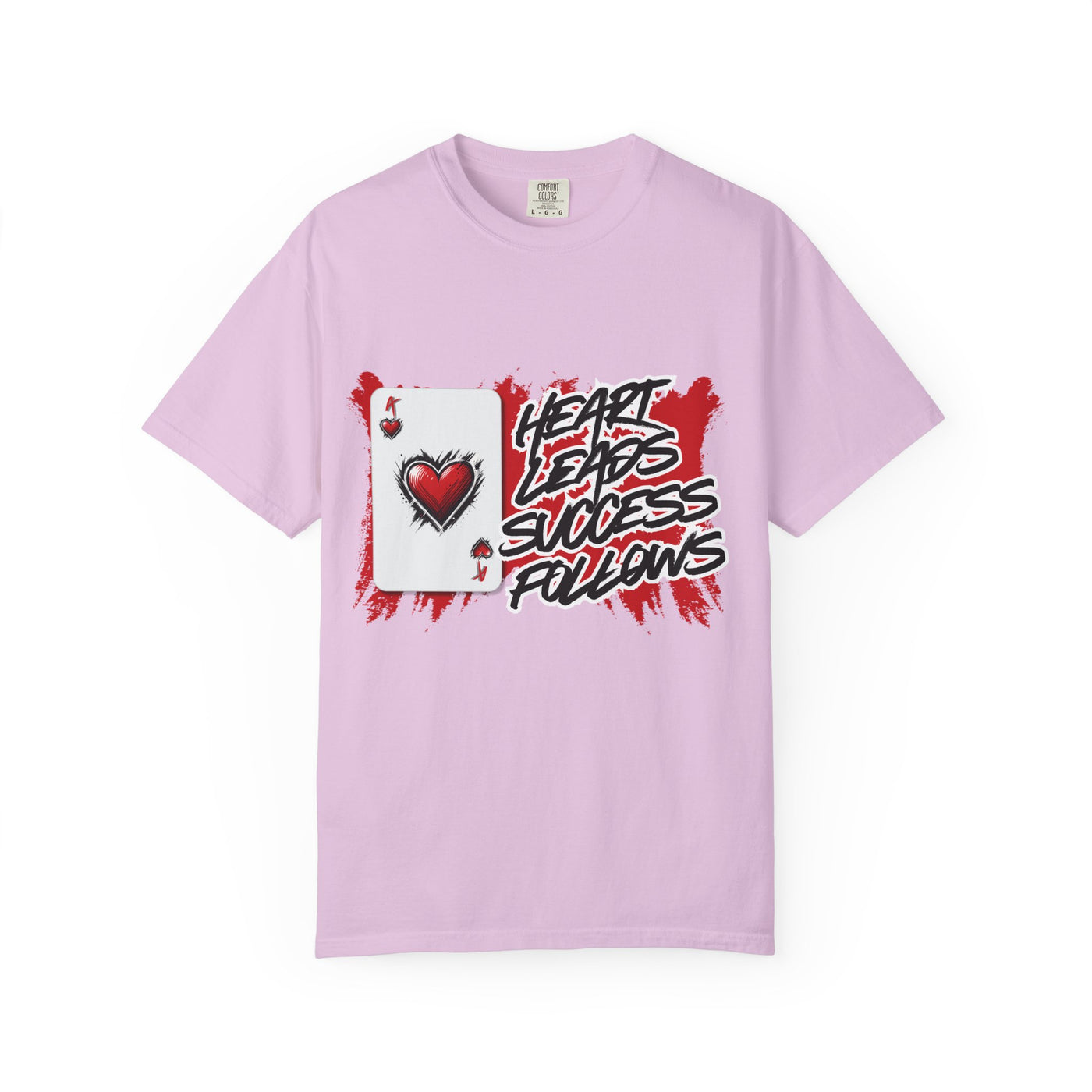 Heart Leads Success Unisex Heavy Cotton Tee | Graphic Tee | Casual Wear | Gift for Gamers | Inspirational Fashion | Streetwear