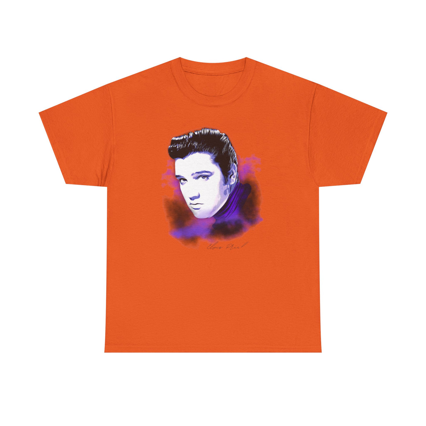 Elvis Portrait Unisex Heavy Cotton Tee - Retro Music Fan Gift