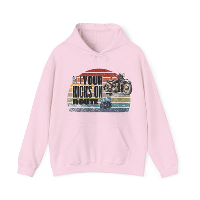 Retro Motorcycle Adventure Hoodie - 'Get Your Kicks On Route 66'
