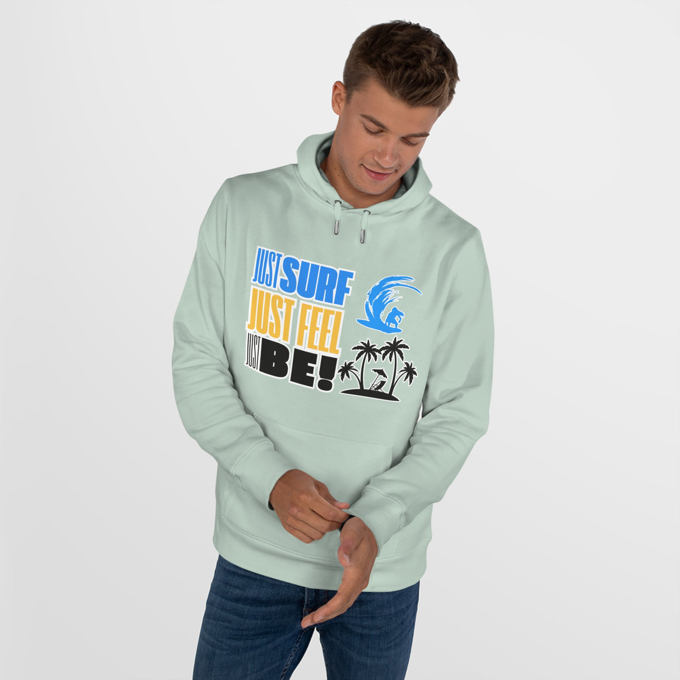 Just Surf Hooded Sweatshirt - Perfect for Beach Lovers and Surf Enthusiasts