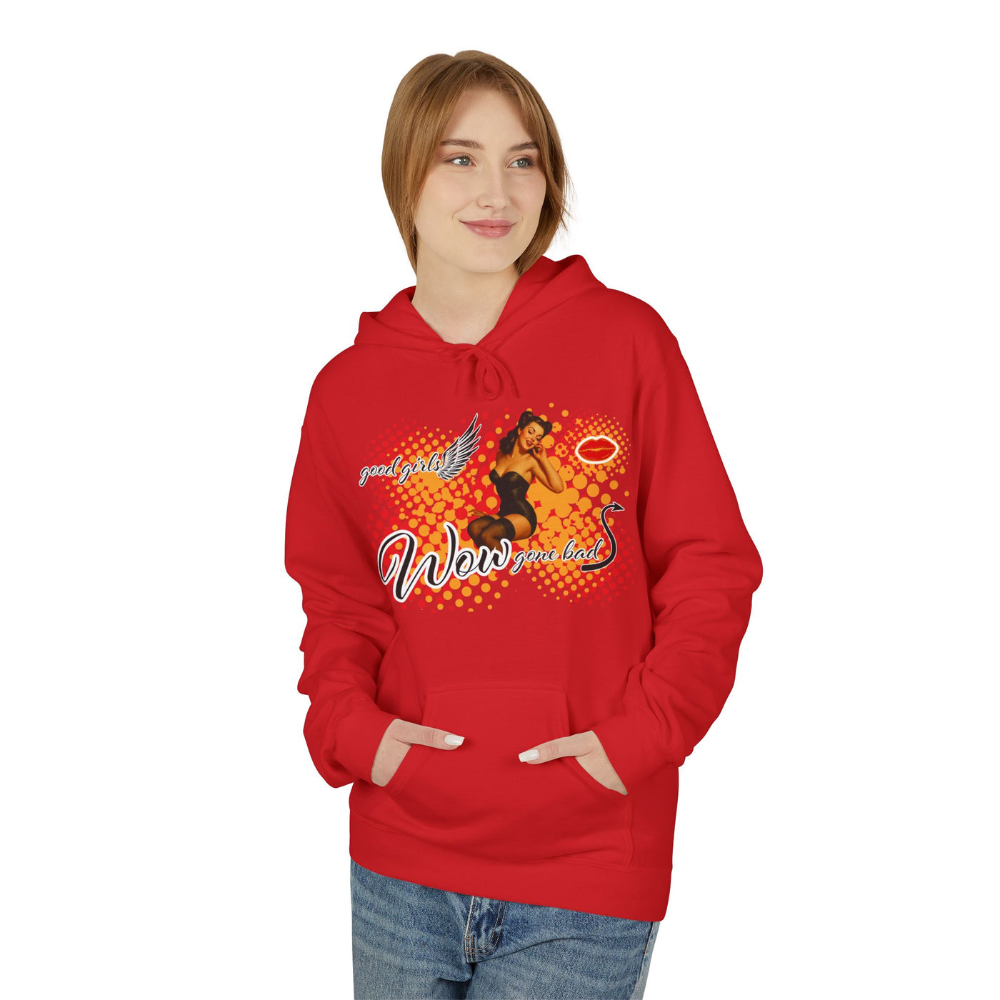 Pin up Girl Vintage Hoodie - WOW