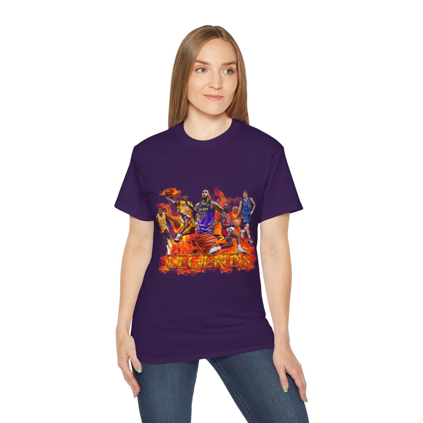 Basketball Legends, Cool Sports Shirt, Unisex Cotton T-Shirt