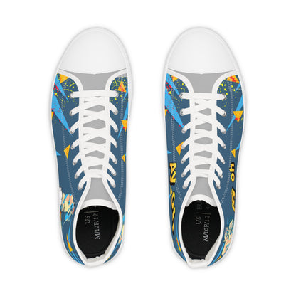 Vibrant High Top Sneakers, Freddie - Ah yo - Dont mess with Freddie