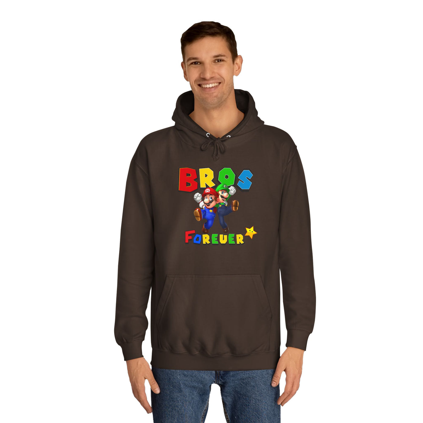 Super Bros College Hoodie, Unisex Gaming Hoodie