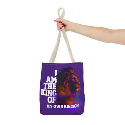Regal Lion Tote Bag - I Am the King of My Own Kingdom, Canvas Bag,