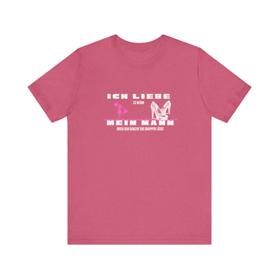 Ich liebe mein Mann "Shopping" Unisex Jersey Short Sleeve Tee