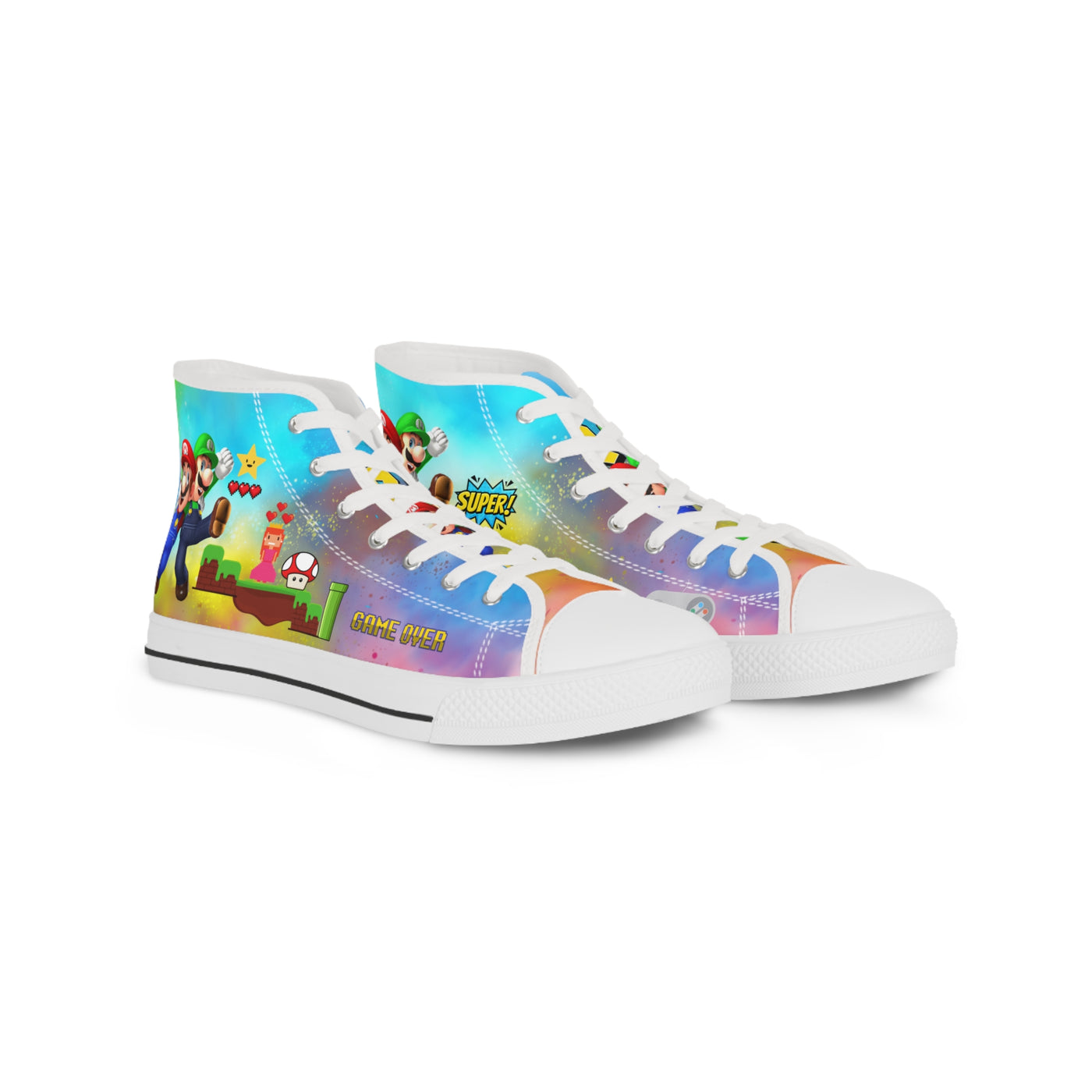 Super Gaming High Top Sneakers, Retro Gaming Sneakers