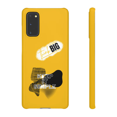 Handyhülle gelbe - Yellow Snap Case - 'Think BIG' for Motivated Individuals