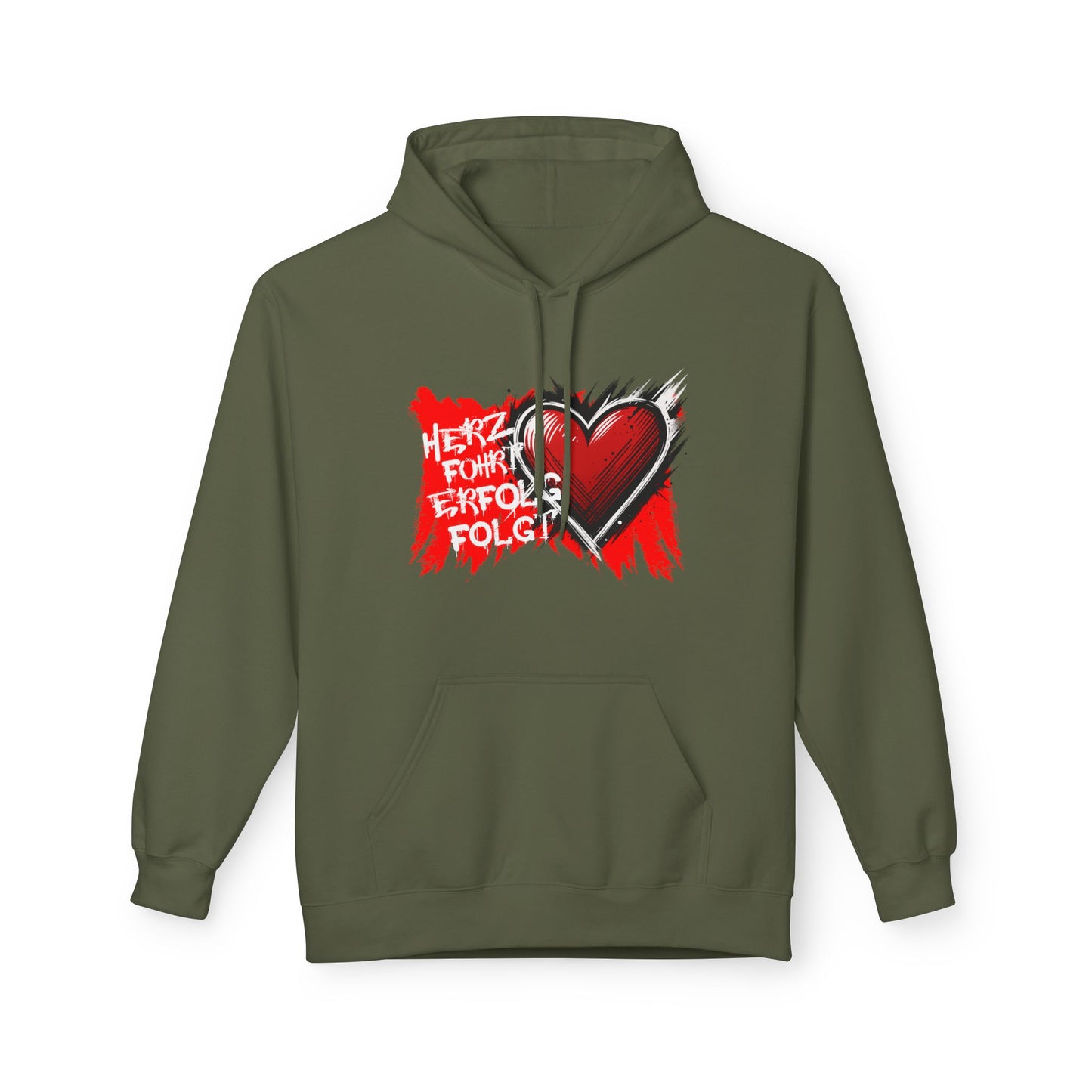 Herz führt Erfolg folgt Hoodie