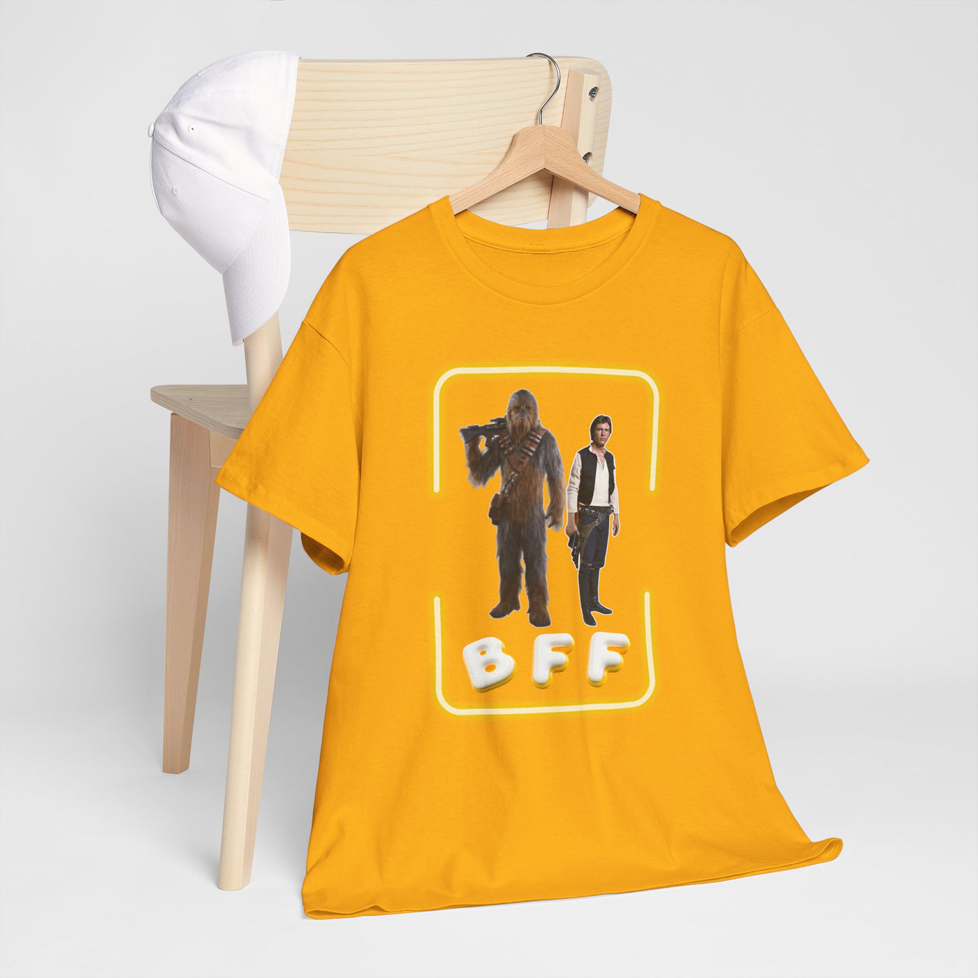 BFF Chewbacca &amp; Han Solo Unisex Heavy Cotton Shirt