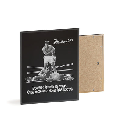 Boxing Inspired Wall Art Poster with Wooden Frame - Muhammad Ali 