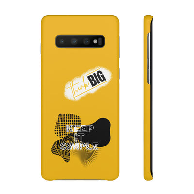 Handyhülle gelbe - Yellow Snap Case - 'Think BIG' for Motivated Individuals