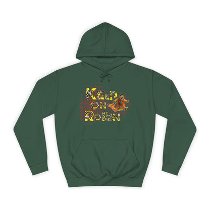'Keep On Rollin' Design Unisex College Hoodie Flintstones Feuerstein