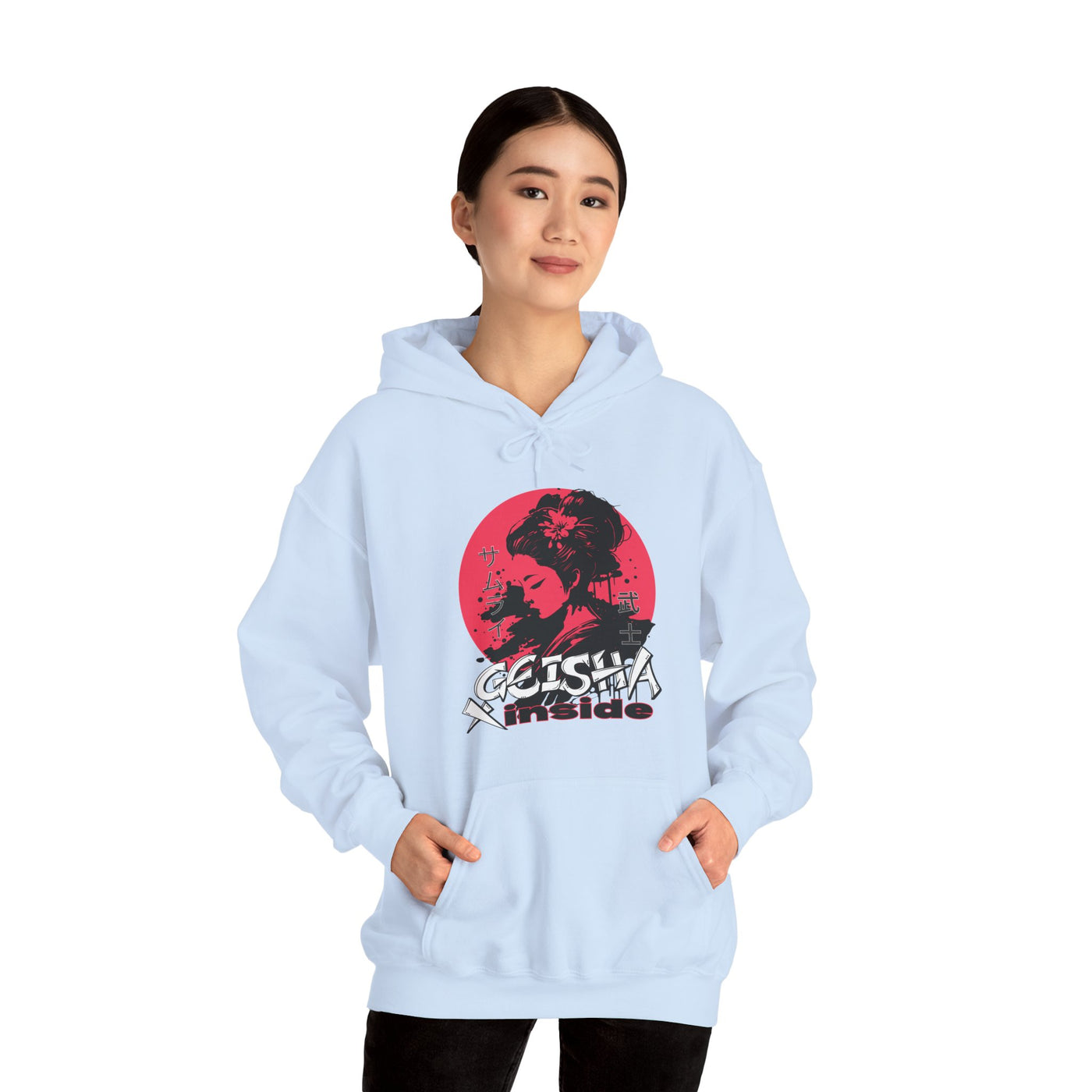 "Geisha Inside"Fleece Hoodie, Cozy
