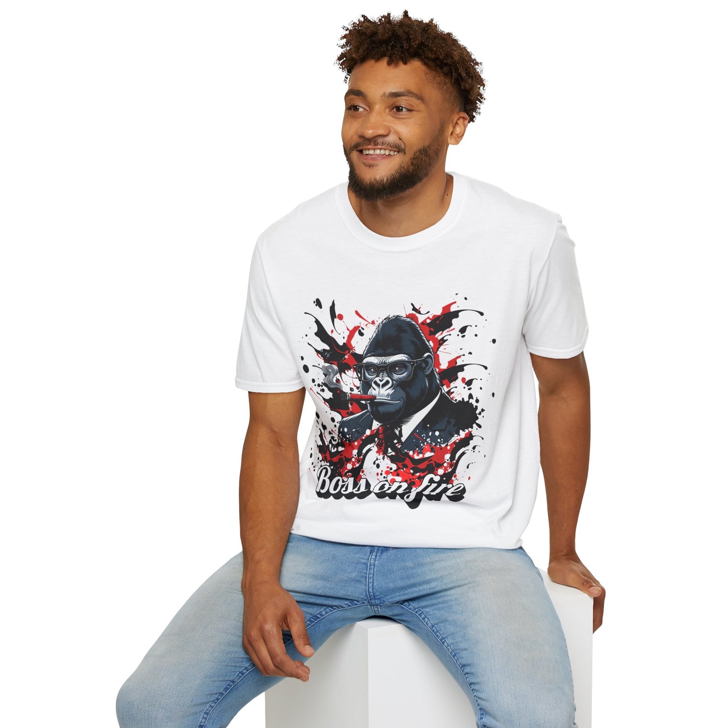 Boss on Fire Unisex T-Shirt, Funny Graphic Tee, Unique Gift, Casual Wear, Motivation Shirt