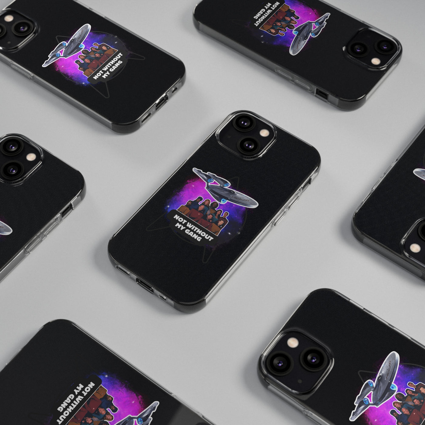 Galaxy-Inspired Soft Phone Case - Not Without My Gang, Star Trek Lovers Handyhülle