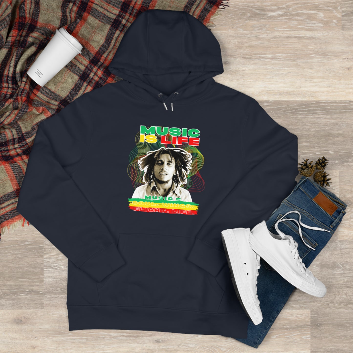 Music Is Life King Hooded Sweatshirt | Perfect for music lovers