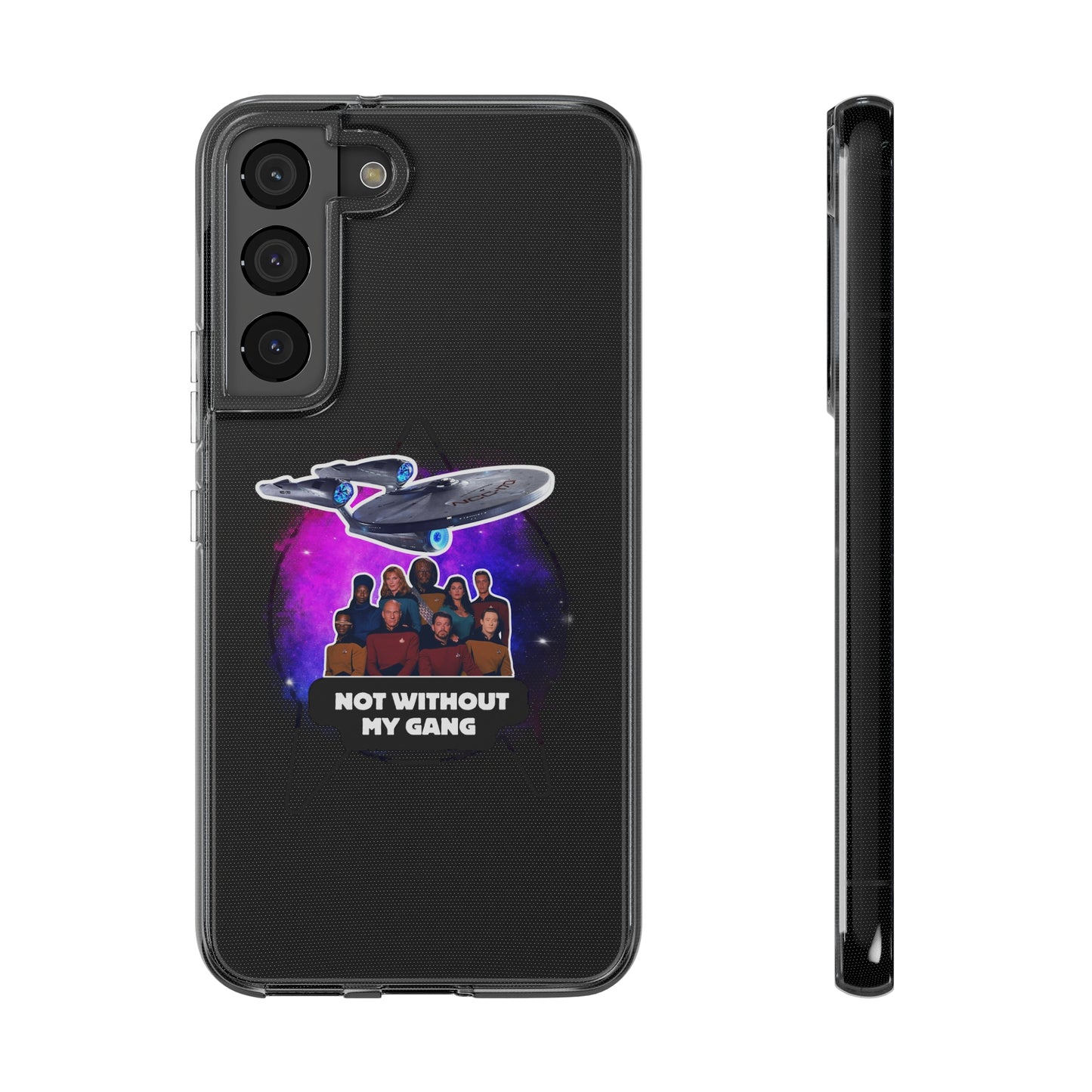 Galaxy-Inspired Soft Phone Case - Not Without My Gang, Star Trek Lovers Handyhülle