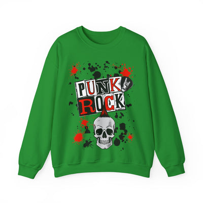 Punk Rock Crewneck Sweatshirt, Casual Streetwear Gift, Music Lover Apparel, Fall Fashion Layer, Unique Graphic Sweater