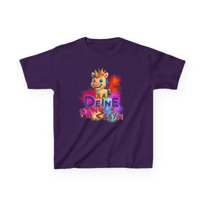 Colorful Kids Tee - “Deine Prinzessin” Design - Fun & Playful Shirt for Young Royalty