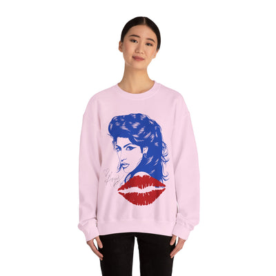 Amy Retro Kiss Graphic Hooded Sweatshirt for Fashion Lovers 