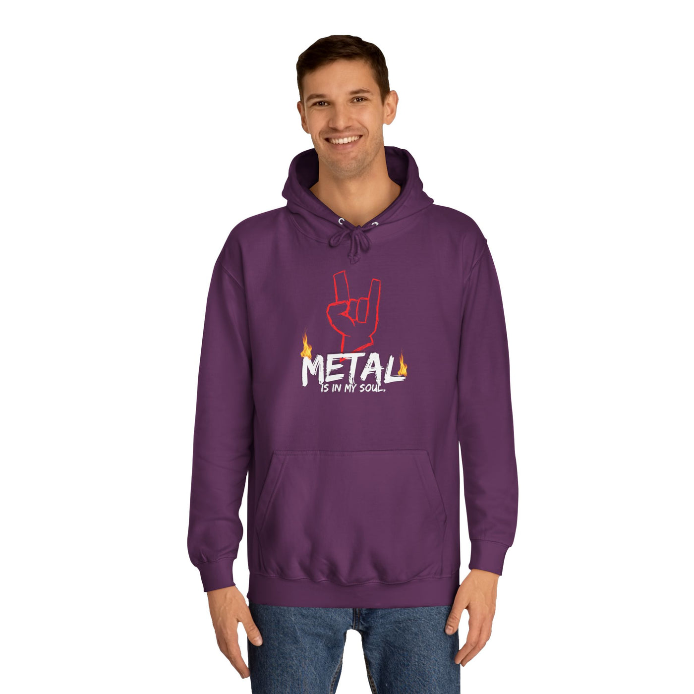 "Metal" Music Unisex College Hoodie