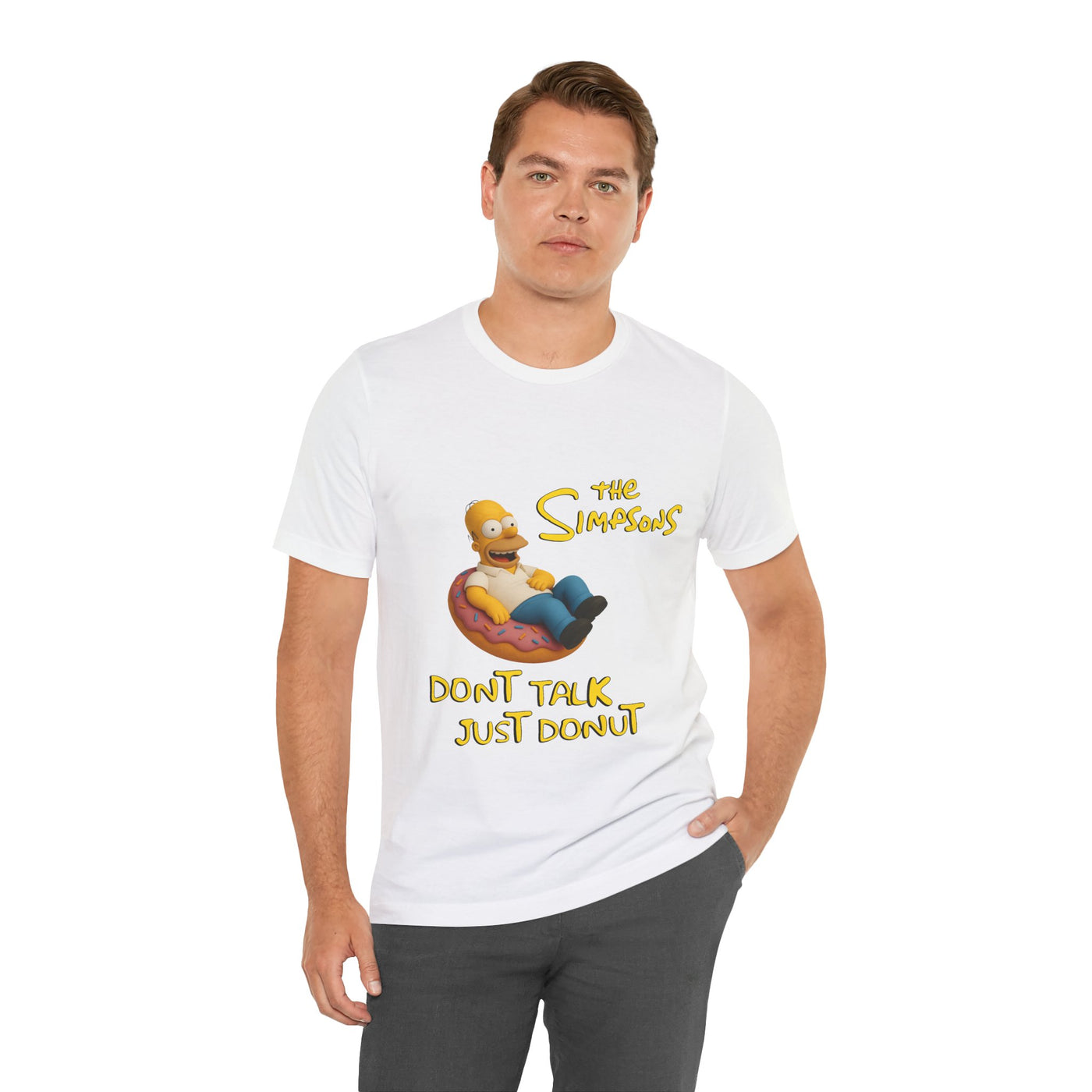 The Simpsons Donut Lover Tee - Funny Graphic T-Shirt -unisex