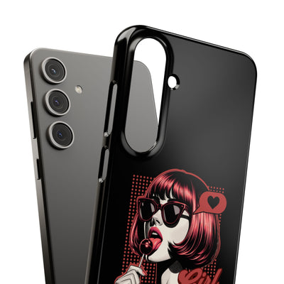 Retro Girl Snap Case Handyhülle