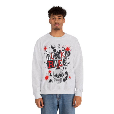 Punk Rock Crewneck Sweatshirt, Casual Streetwear Gift, Music Lover Apparel, Fall Fashion Layer, Unique Graphic Sweater