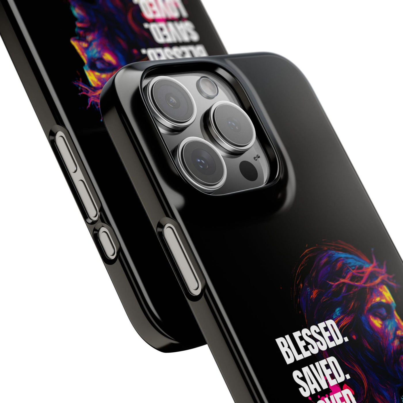 Blessed Saved loved - Snap Case - Jesus