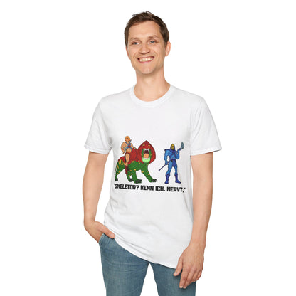 He-Man Retro Graphic Tee, Unisex Softstyle Shirt for Fans, Vintage Cartoon Apparel, Gift for Geeks, Nostalgic T-Shirt